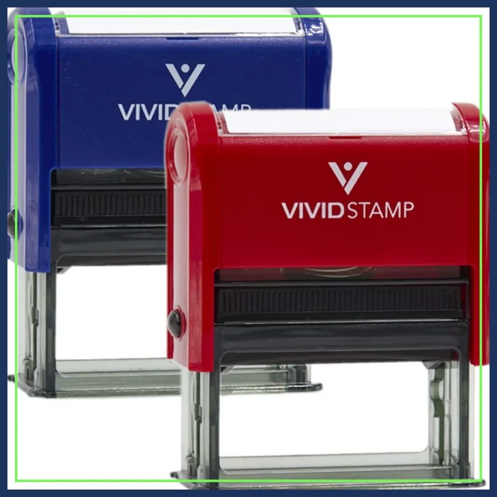 

Approved/Denied by Date Self Inking Rubber Stamp - 2 Pack (Blue Ink/Red Ink) Medium
