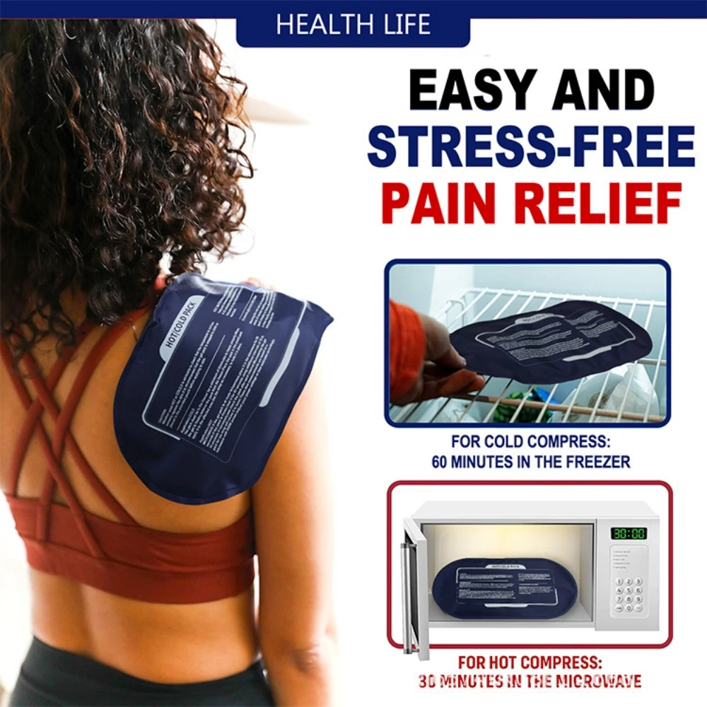 Medvice 1or 2 Packs and a versatile strap Reusable Hot and Cold Ice for Injuries Joint Pain Muscle Soreness Reusable Gel Wraps