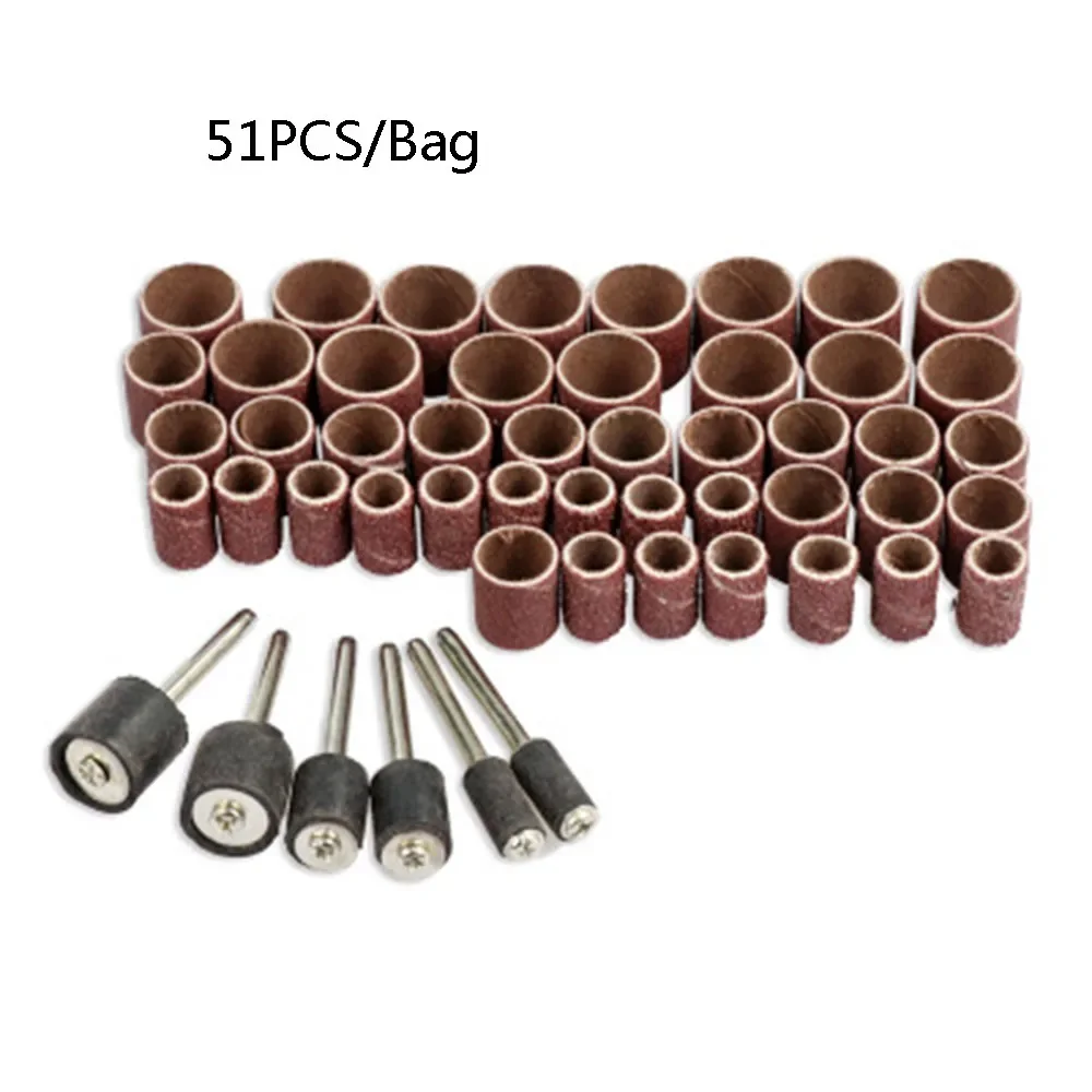 

51PCS/Lot Sandpaper Ring Grinding Head Roll Metal Rust Removal Polishing Wheel Playing DIY Model Set