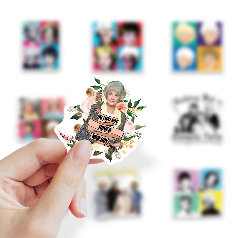 

50PCS Classic TV Series Golden Girls Stickers Personalized Graffiti Decal Creative DIY Scooter Helmet Decorative Stickers Toy