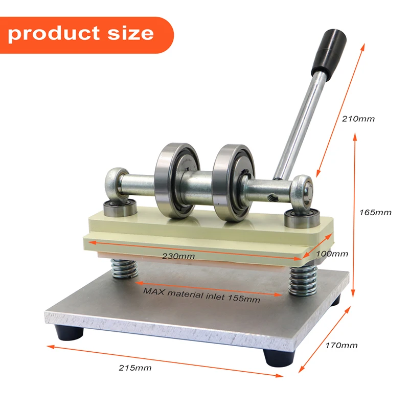 Leather Press Manual Die Cutting Machine Hand Press Cutter Tool Feeding Width15cm for Leather Work DIY Stamping Cuttter Pattern