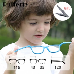 Ralferty Kids Glasses Frame Children Unbreakable Non-screw TR90 Silica gel Eyeglasses With Lanyard Optic Glasses Spectacles K303