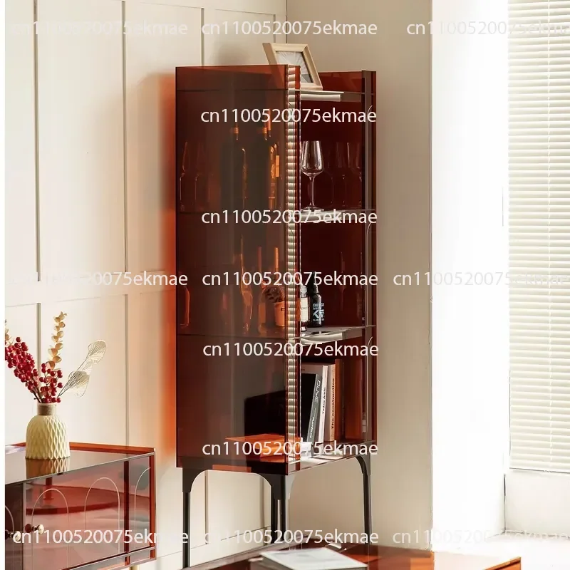 Shelf Acrylic Living Room Wine Cabinet Sub-Bedroom Bookshelf Household Display Cabinet Bookcase Side Cabinet
