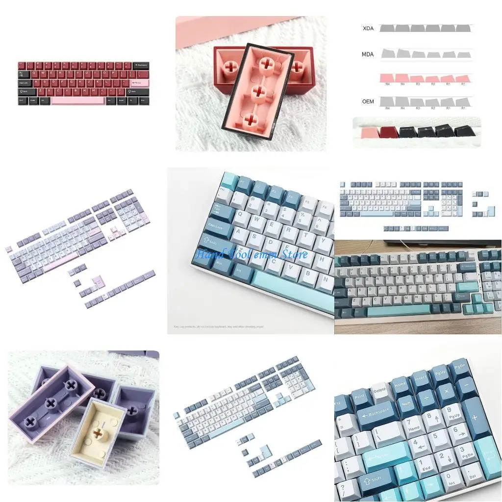 

H37F 126pcs Keycaps Double Shot Macaron Color для механической клавиши клавиш