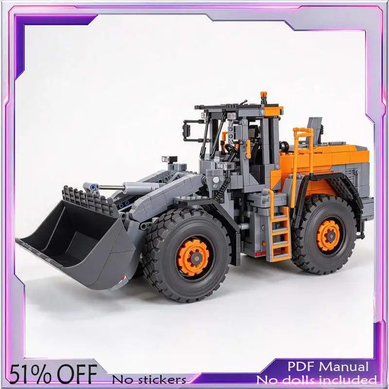 2617PCS Big Wheel Loader MOC Building Blocks Model Custom Puzzle DIY Engineering Construction Site Vehicle Assembly Toy Gift