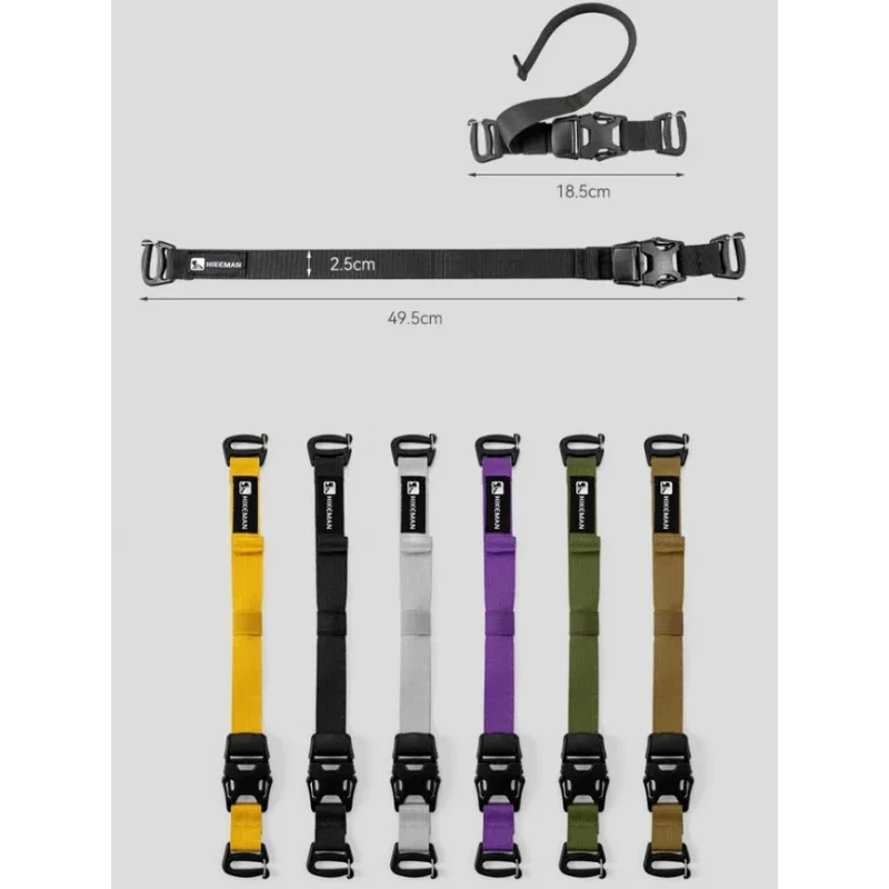HIKEMAN Outdoor Luggage Straps – Adjustable Buckle-Type Securing Packing Bands for Camping, Travel, and Trips