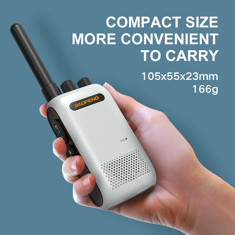 Baofeng Mini Handheld BF-358 Walkie Talkie USB Fast Charge Lighter Thiner Series Dual Band Dual Display 400-480 MHz