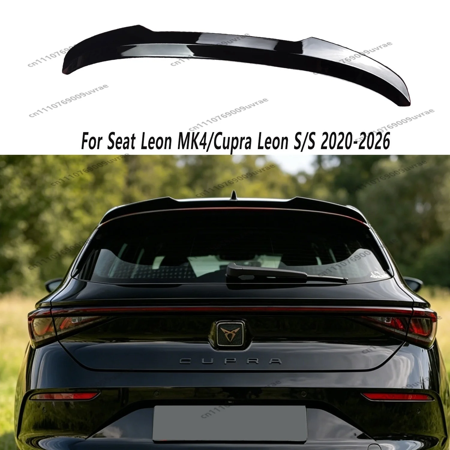 

Max Style ABS Rear Roof Spoiler Caps For Cupra Leon MK4/Leon 4 4-Door Hatchback 2020-2026 Rear Top Tail Wing Bodykits Tuning