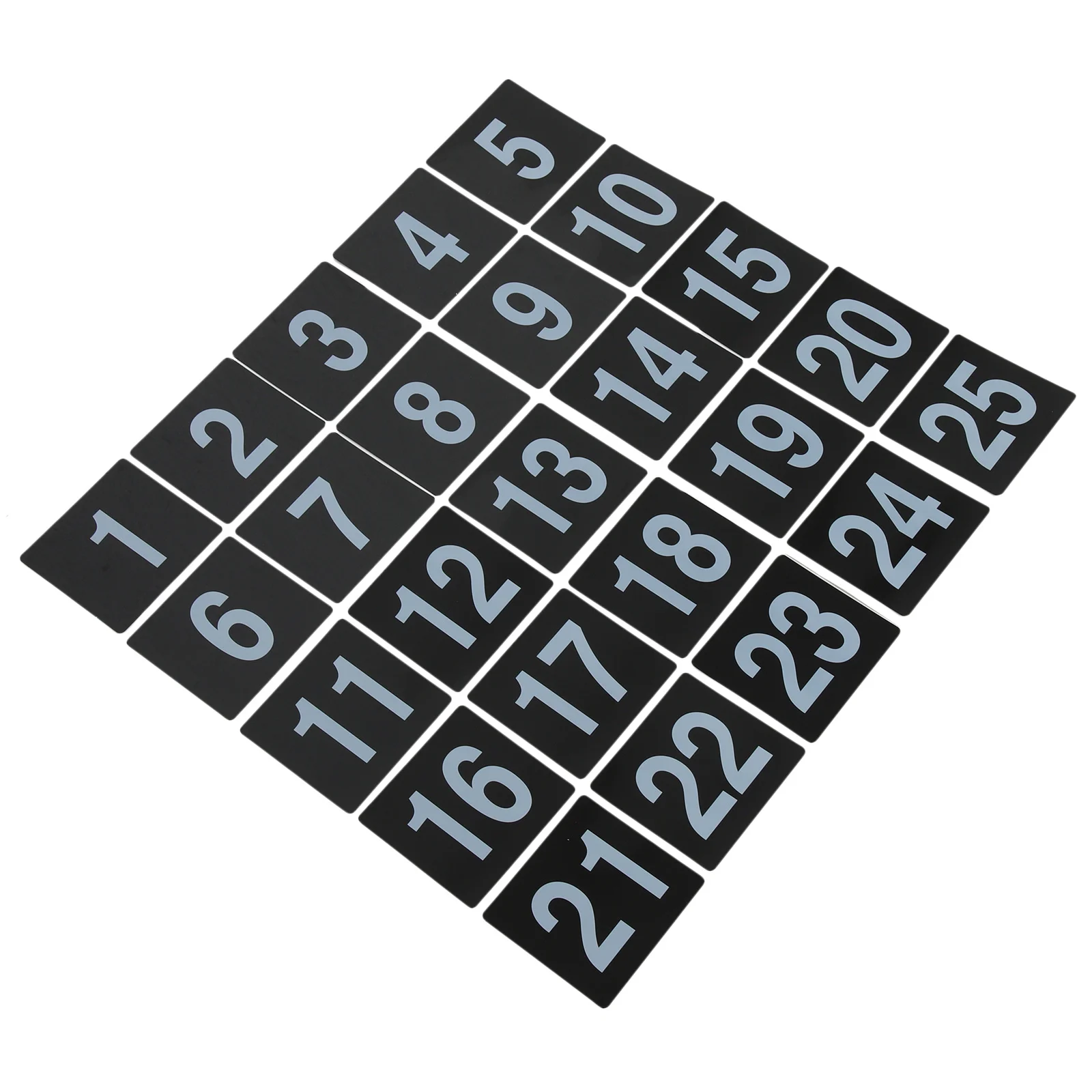 

25pcs Numbered Signs Wedding Table Number Cards Double Side Plastic Signs Seating Decorative Banquet Supplies Reception
