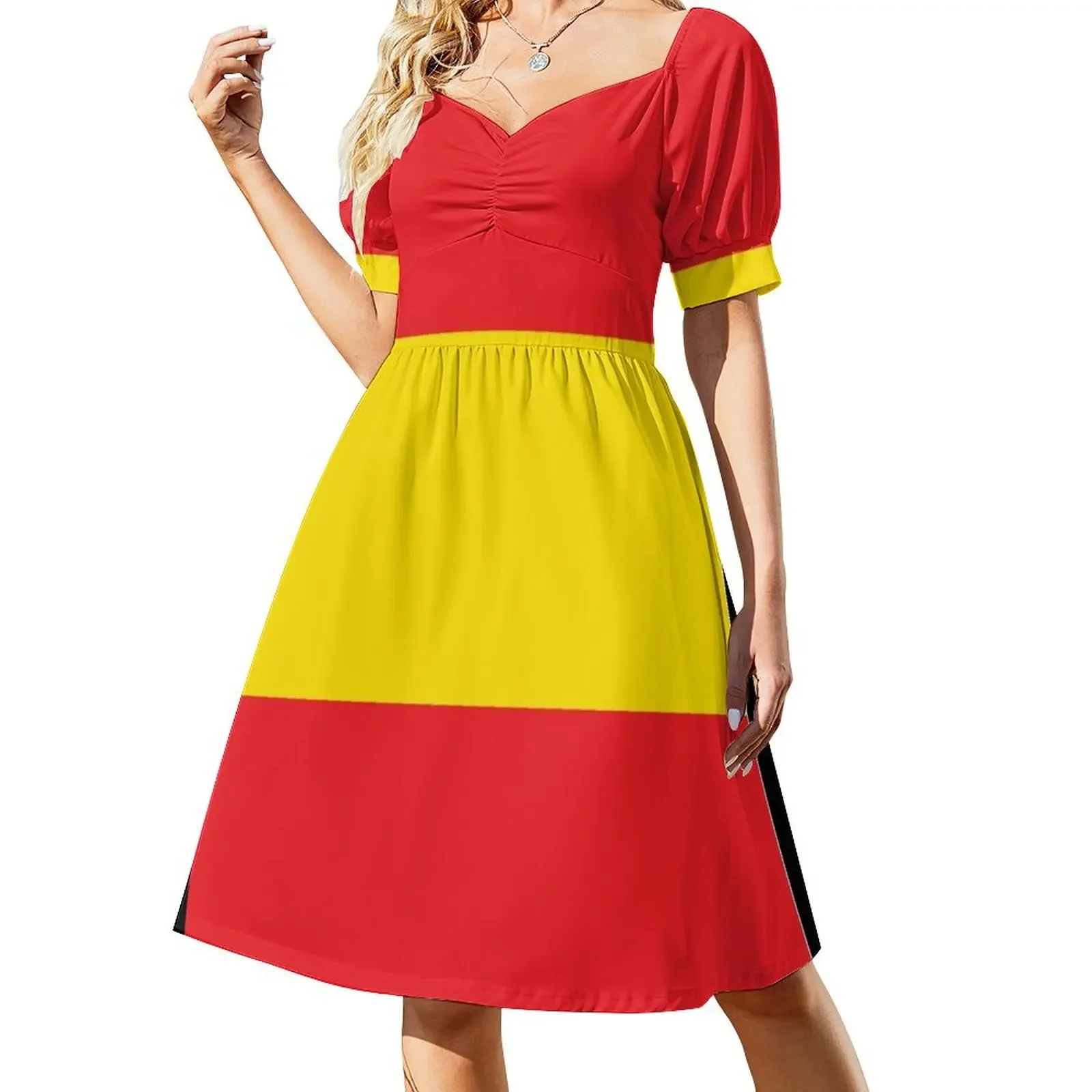 

Spain Flag (Minimalist) Sleeveless Dress Beachwear summer clothes for women Dress