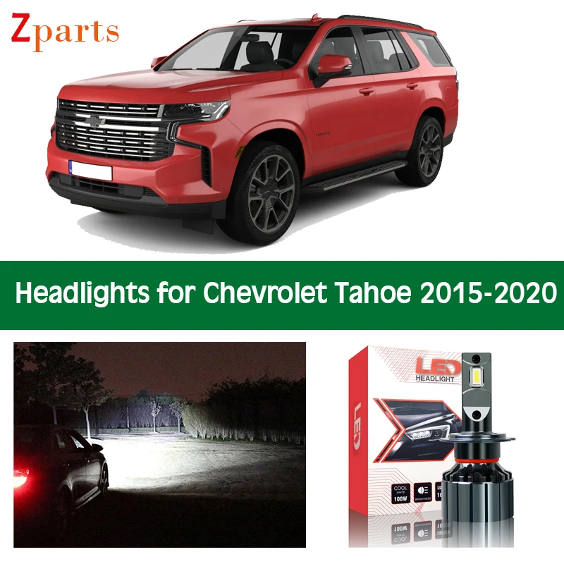 

Автомобильный светодиодный налобный фонарь для Chevrolet Tahoe 2015 2016 2017 2018 - 2020 Canbus, фара, лампа ближнего и дальнего света, световые детали