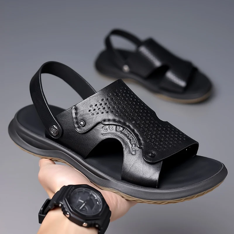 Men Sandals Male Summer Shoes Outdoor Casual Sandals Beach Shoes Two Uses Men's sandals Slippers