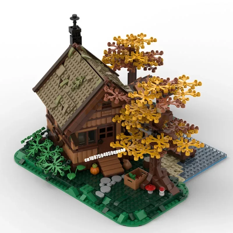 ใหม่ 1371 ชิ้น Moc21318 ยุโรปยุคกลางสตรีทวิวครอบครัวเคบินรุ่น DIY ความคิดสร้างสรรค์ของเล่นเด็กของขวัญวันเกิดปริศนาที่กำหนดเอง