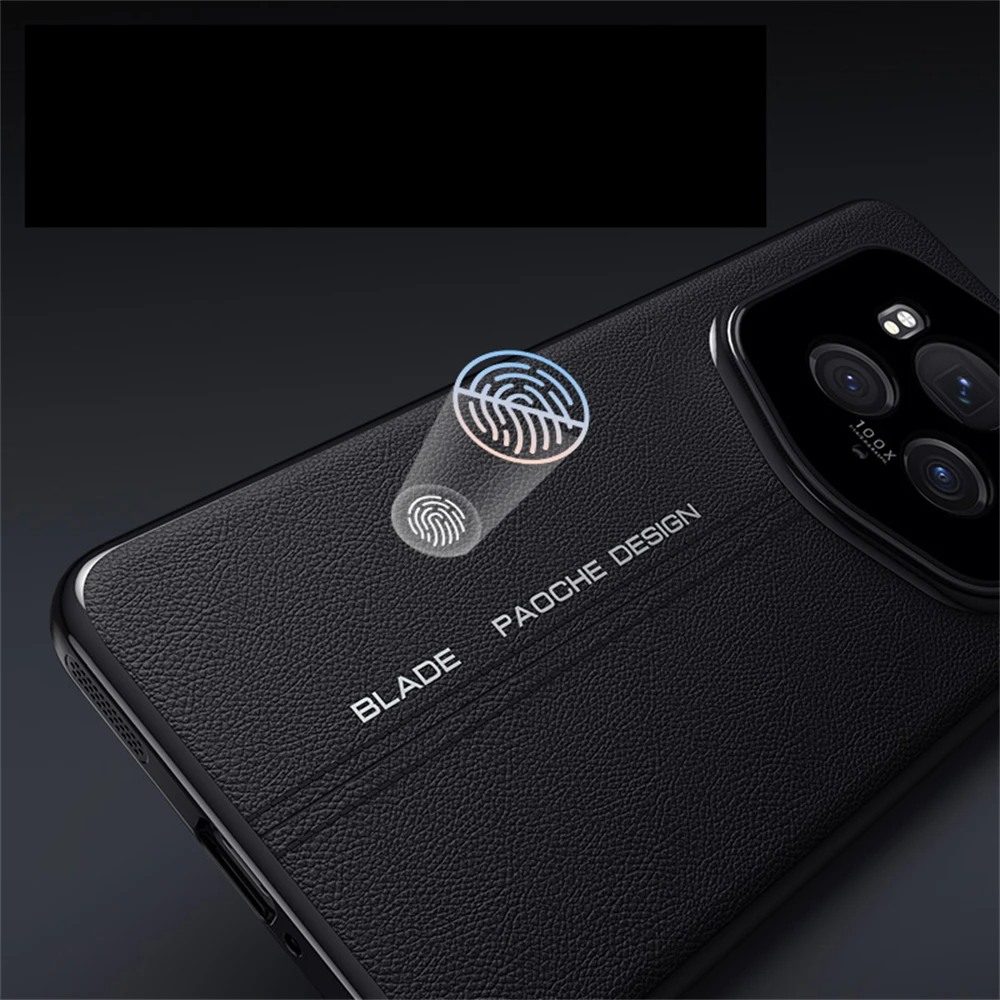 Cover posteriore in pelle PU con placcatura in ceramica elettronica di lusso progettata RSR per custodie protettive con guscio Mobile Honor Magic 6