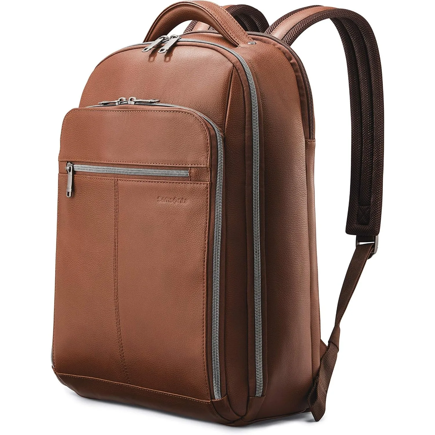 Classic Leather Backpack, Cognac , One Size