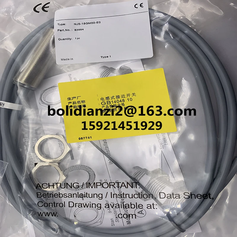 

New genuine proximity switch sensor NJ8/NJ5-18GM50-E0 NJ5-18GM50-E2/E3