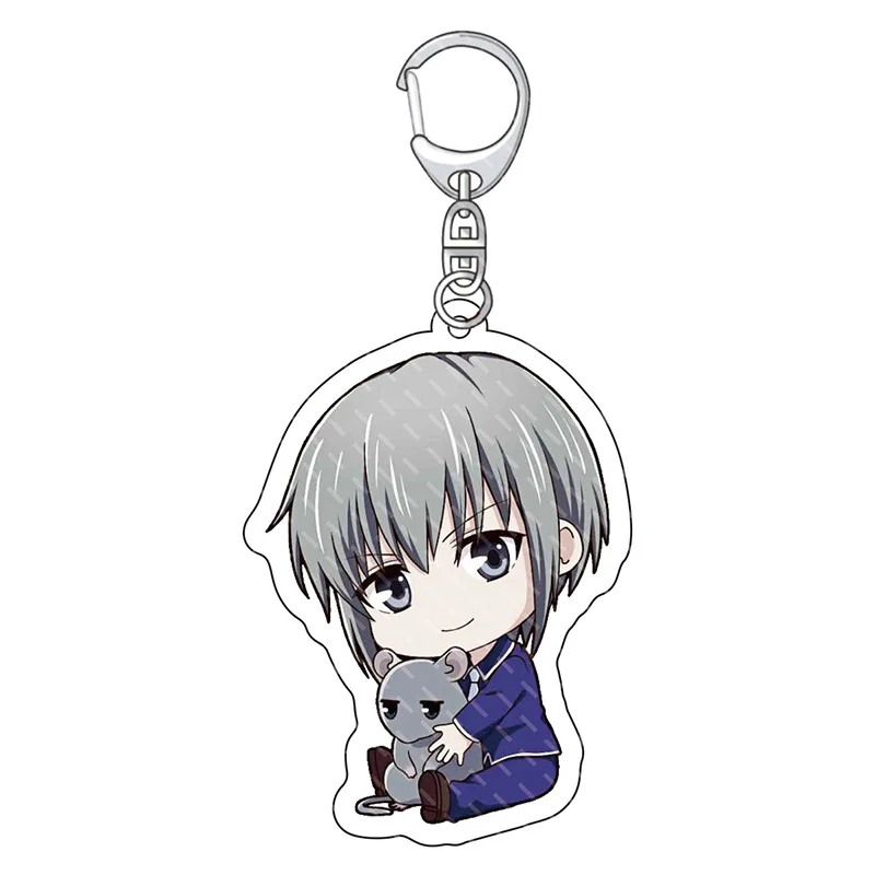 Anime fans fruits basket Honda See-through friction clip surrounding acrylic pendant car bag keychain Give gifts to friends 6cm