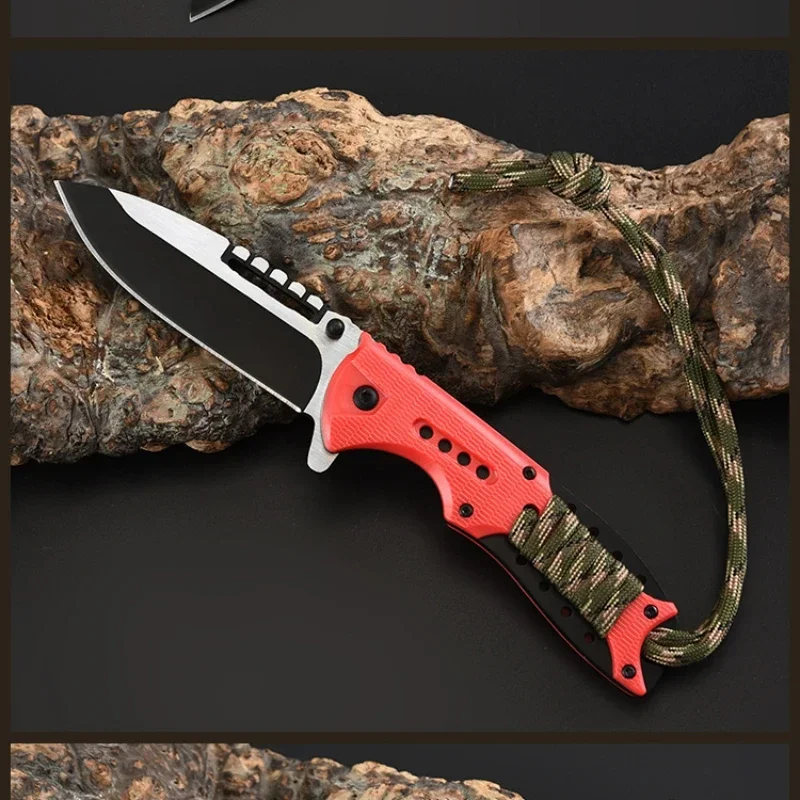 folding knife with non-slip handle EDC camping hiking pocket knife for camping outdoor activities