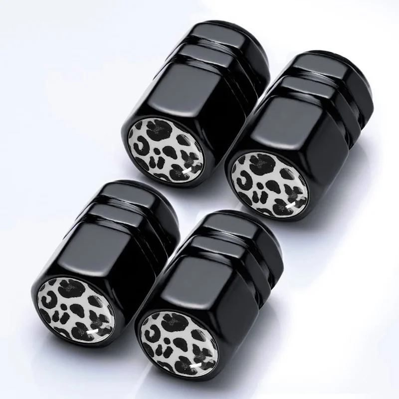 4Pcs Cute Cat Pattern Aluminum Alloy Tire Valve Caps Dustproof Wheel Stem Covers For Car Motorcycle Bicycle Decor Accessories