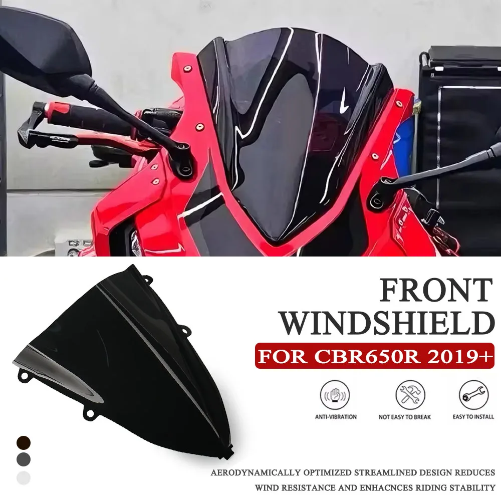 

New For Honda CBR650R CBR 650R CBR650 R 2019-2025 CBR 6550 R 2024 Windscreen Motorcycle Front Spoiler Windshield Wind Deflector