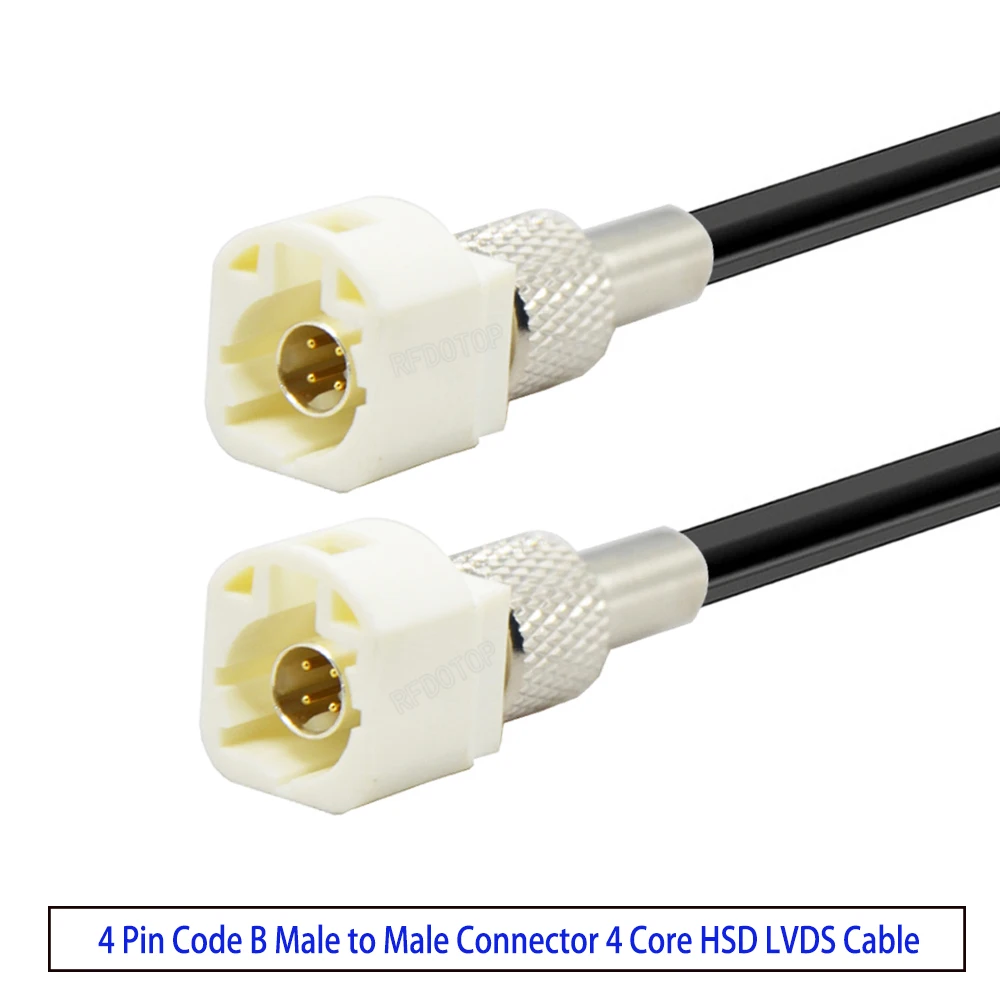 4Pin Weiß FAKRA HSD Code B Stecker auf Weibliche Jack USB LVDS Geschirmt Dacar 535 4-Core Kabel für Benz BMW Audi Tesla VW