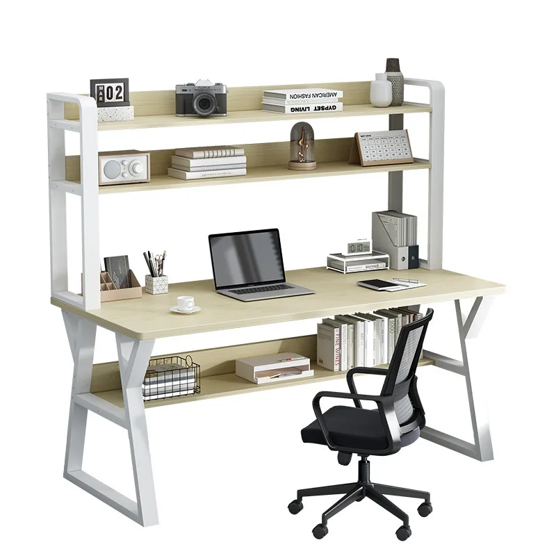 

Компьютерный рабочий стол, простая книжная полка, встроенный офисный стол и стул, сочетание спальни для девочек