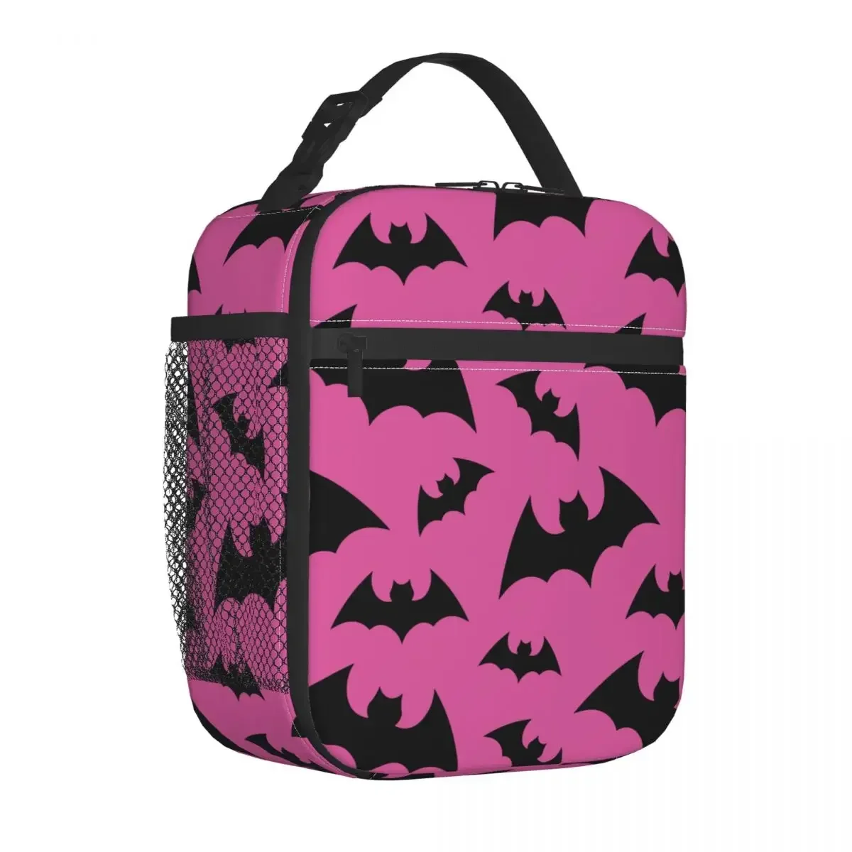 Bats Happy Halloween Insulated Lunch Bags Cooler Lunch Container Portable Tote Lunch Box Bento Pouch Office Outdoor