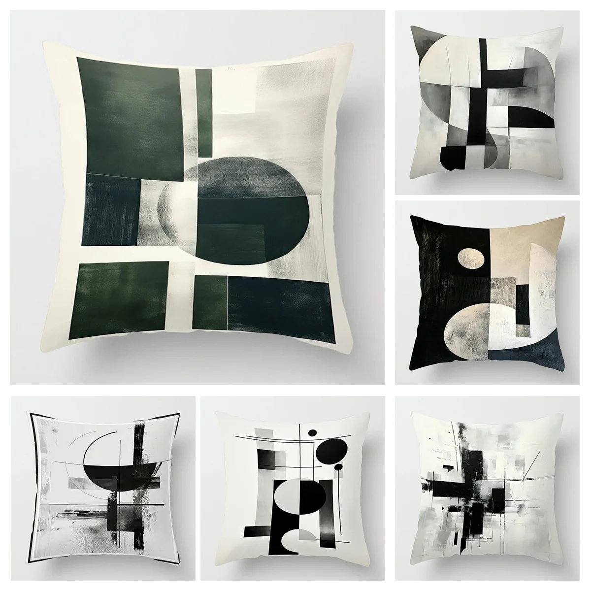 Scandinavian Abstract Style Pillow Cover 18x18/20x20 inches - Geometric Print Cushion Cover Home Decor Gift Pillow Cover