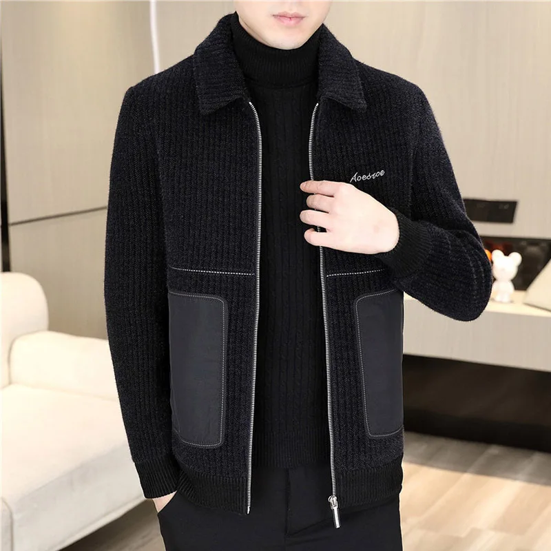 

2023 Winter Wool Blends Jackets Men Slim Casual Business Trench Coat Fashion Male Stand Collar Social Streetwear Overcoat M-4XL