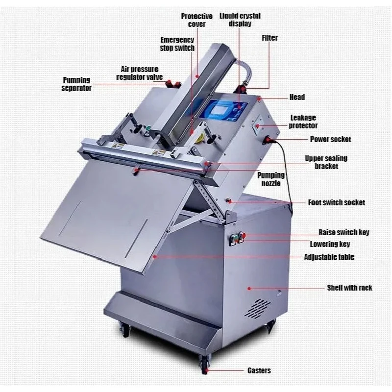 DZQ-0OT External Vacuum Packing Hine| Can Be Tilted At 4°|Equipped With A Mixed Proportioner