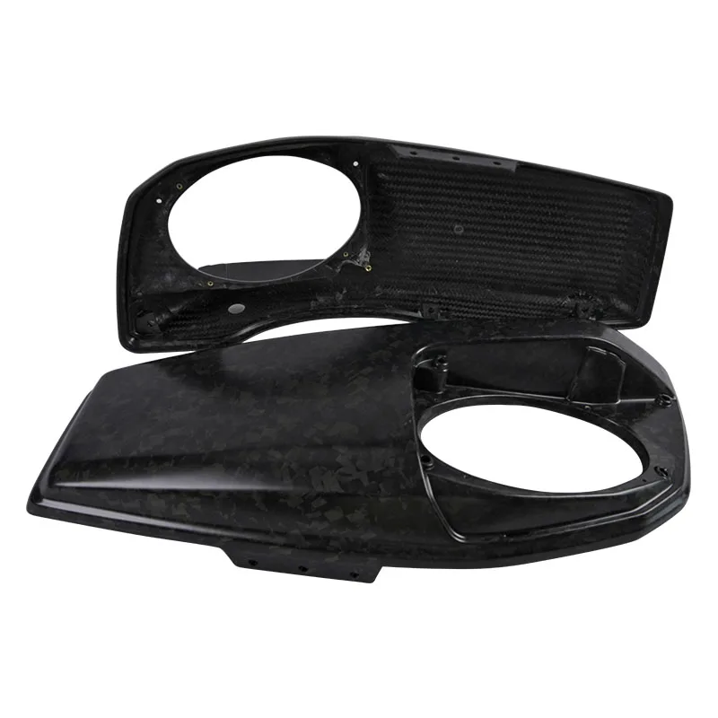 Black Motorcycle Forged Carbon Fiber Side Box Top Cover Audio Model for 2025 Street Glide Ultra (FLHXU)