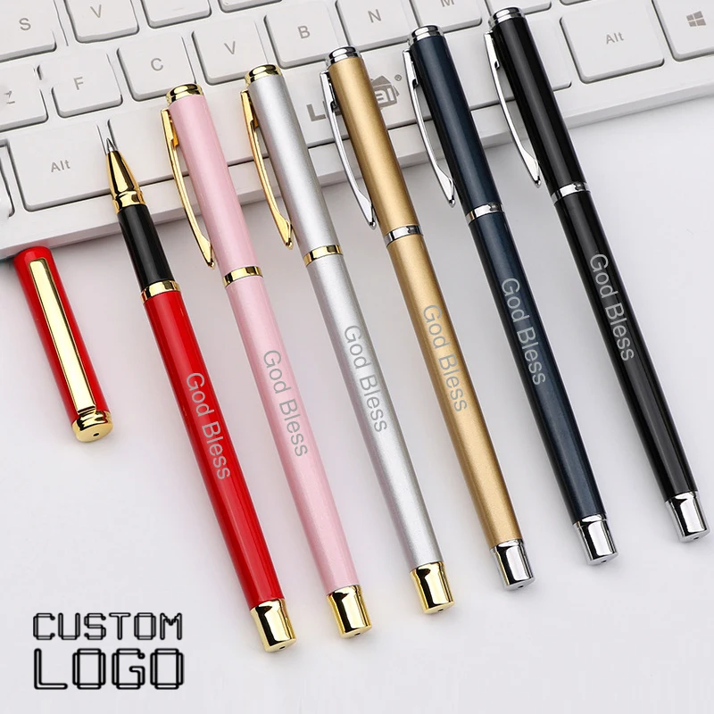 High Grade Metal Neutral Pen Personalized Engraving Logo Business Advertising Office Signature Pens School Stationery Wholesale