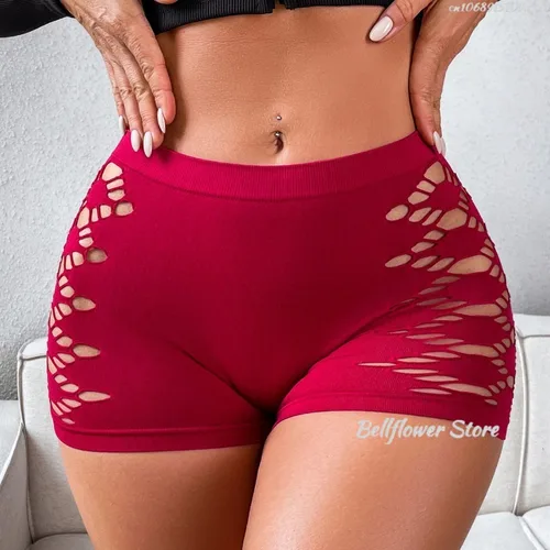 Imagen 2 del producto Bragas caladas de cintura media para mujer, calzoncillos femeninos de punto cómodos y transpirables, ropa interior de nuevo estilo para mujer