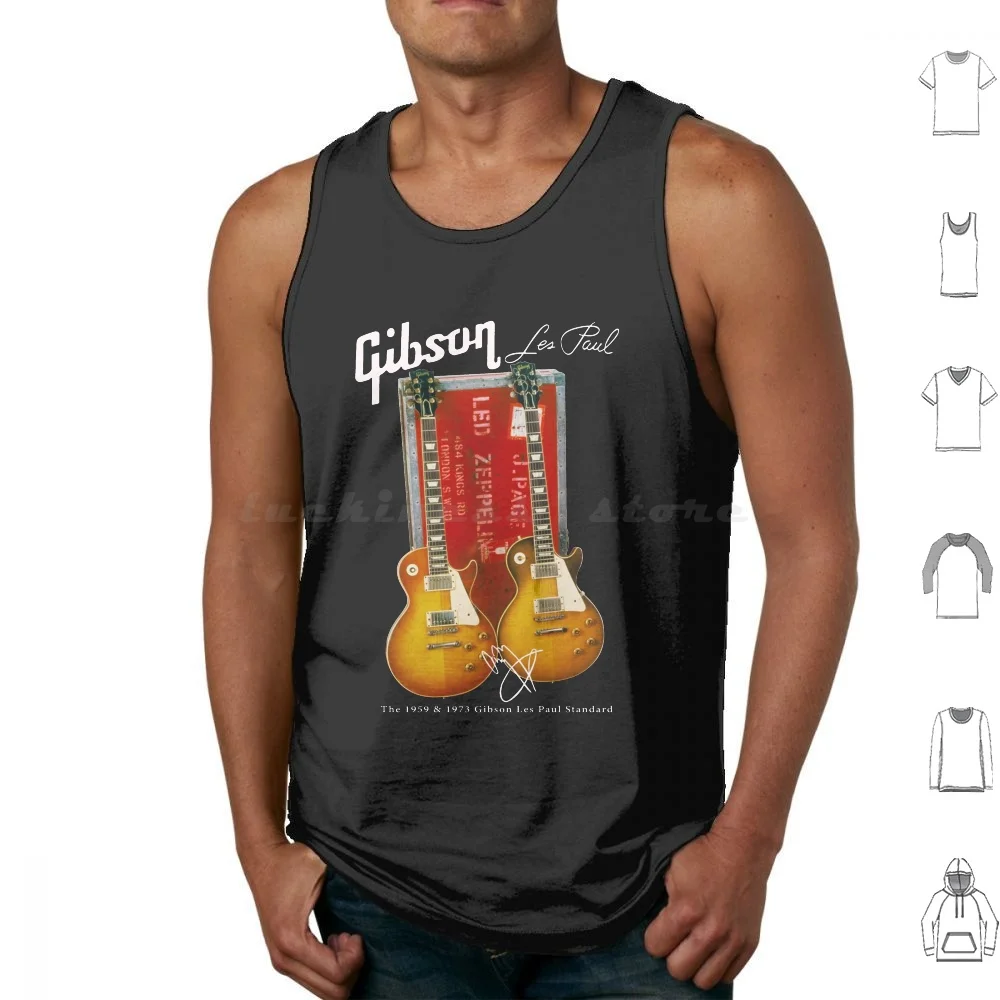 J Page Guitar Art Tank Tops Vest Sleeveless Guitar Music Band Musician Cool Electric Guitar Guitars Instruments Metal Patent