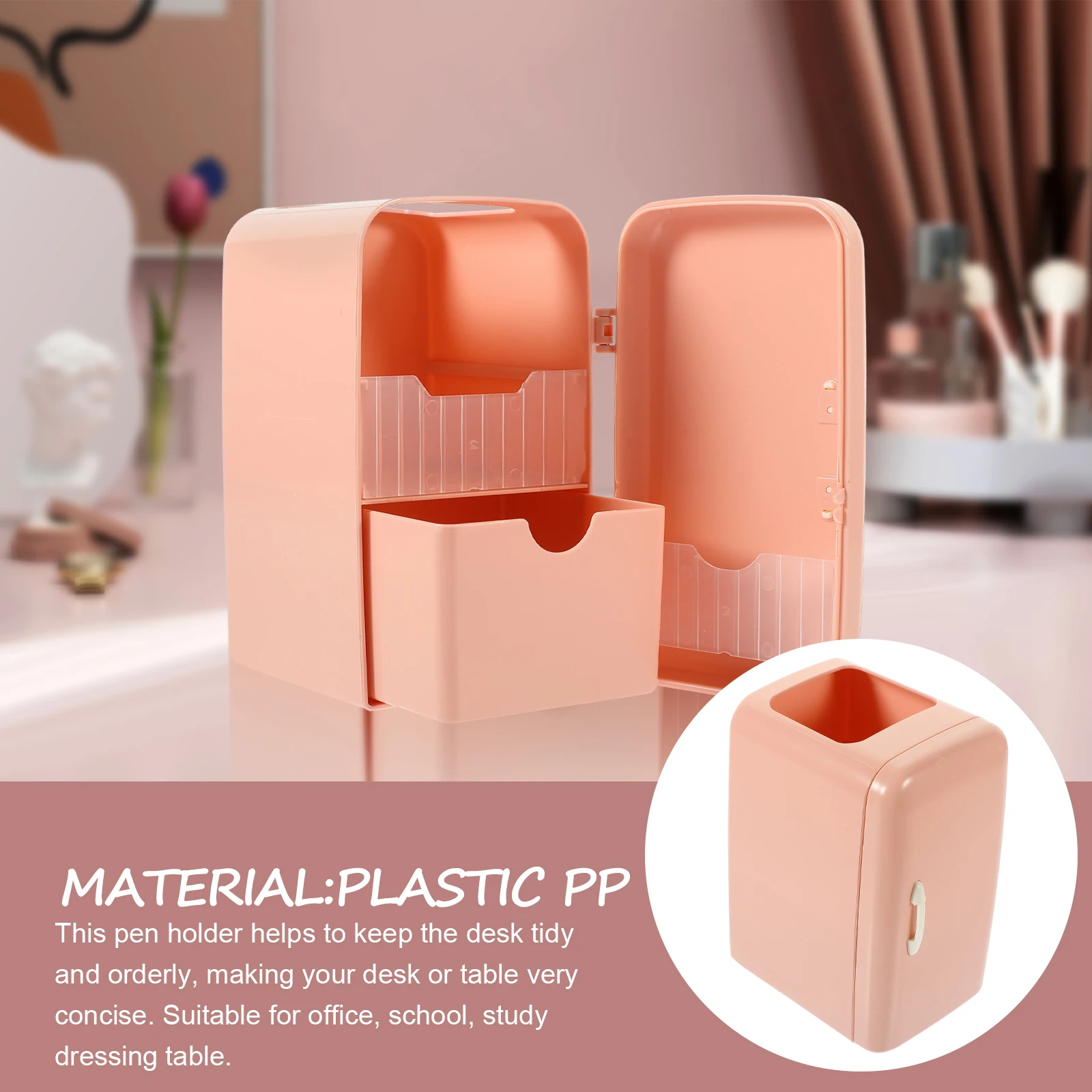 

Large Capacity Pen Holder Desktop Storage Organizer For Makeup Brushes Pens Brush Container Desk Pencil Holder Office
