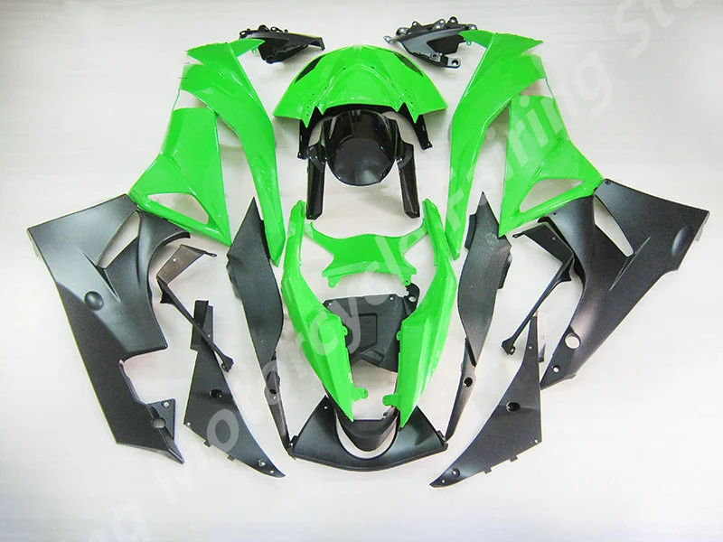 For KAWASAKI ZX6R 636 2009 2010 2011 2012 Body Parts Fairing Kit ZX 6R 09 10 11 12 Complete Motorcycle t Fairings green black