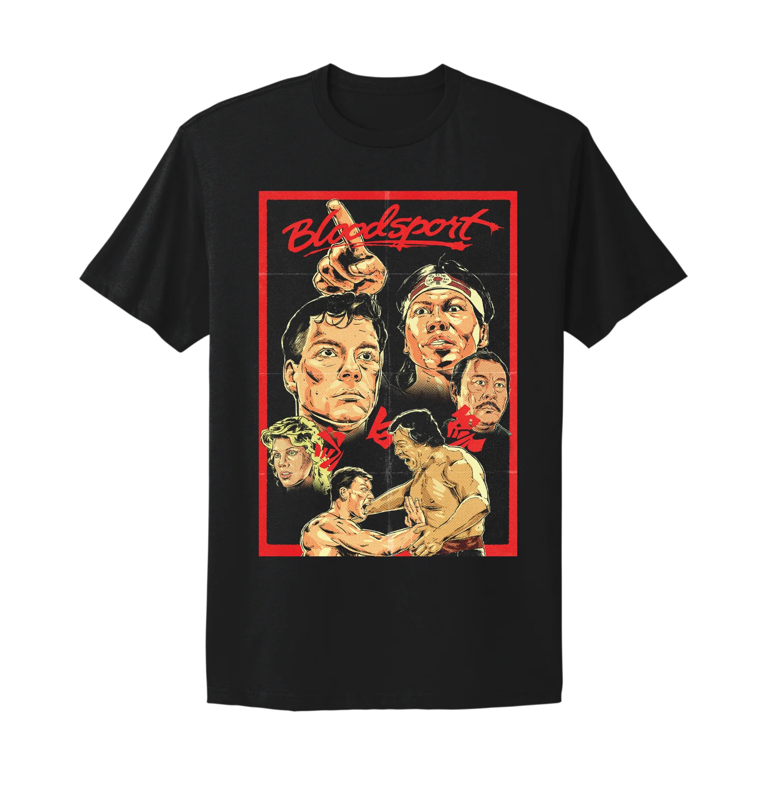 Bloodsport movie Van Damme Poster Graphic Movie Classic Film T-Shirt