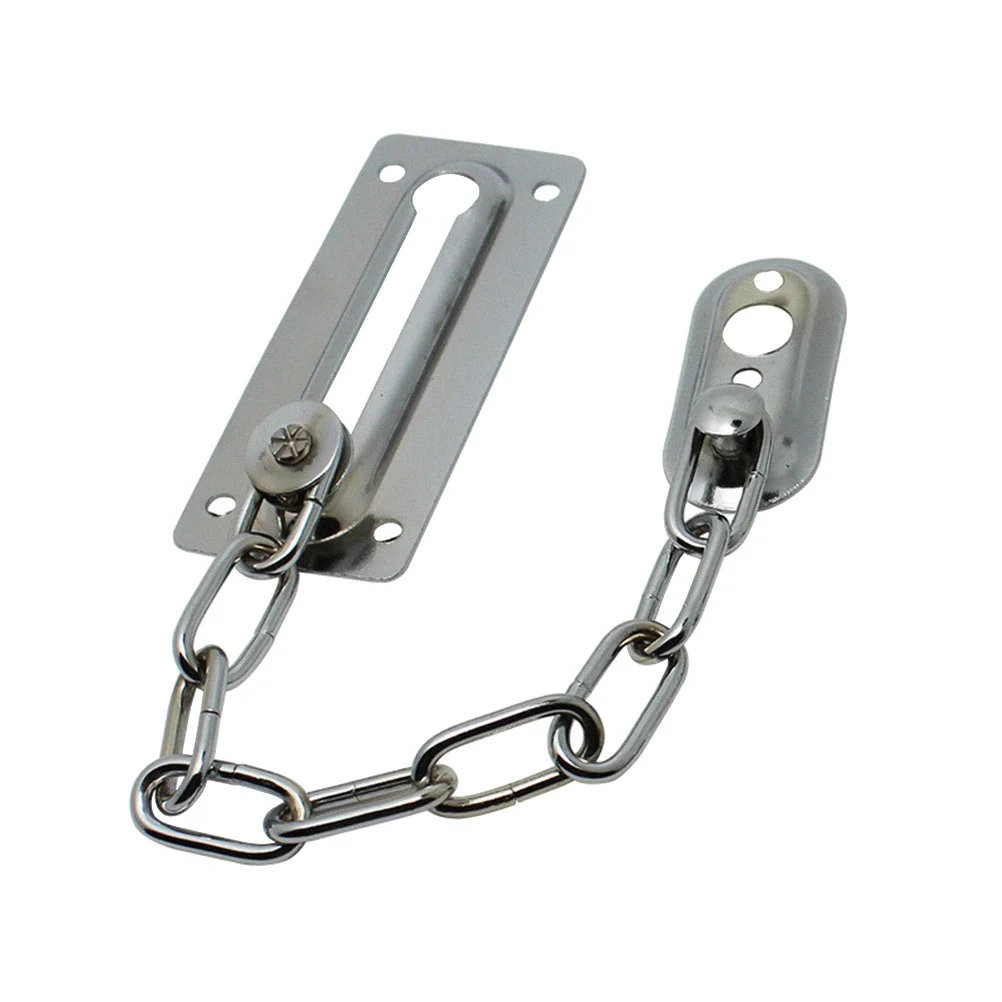 

1Pcs Anti-Theft Door Chain Lock Premium Iron Durable Security Latch for Home Room Swing-in Door Ventilation Viewing