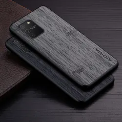 Case for Samsung Galaxy S10 S10E S9 S8 Lite Plus 4G 5G bamboo wood pattern Leather cover Luxury for Samsung Galaxy S10 Lite case