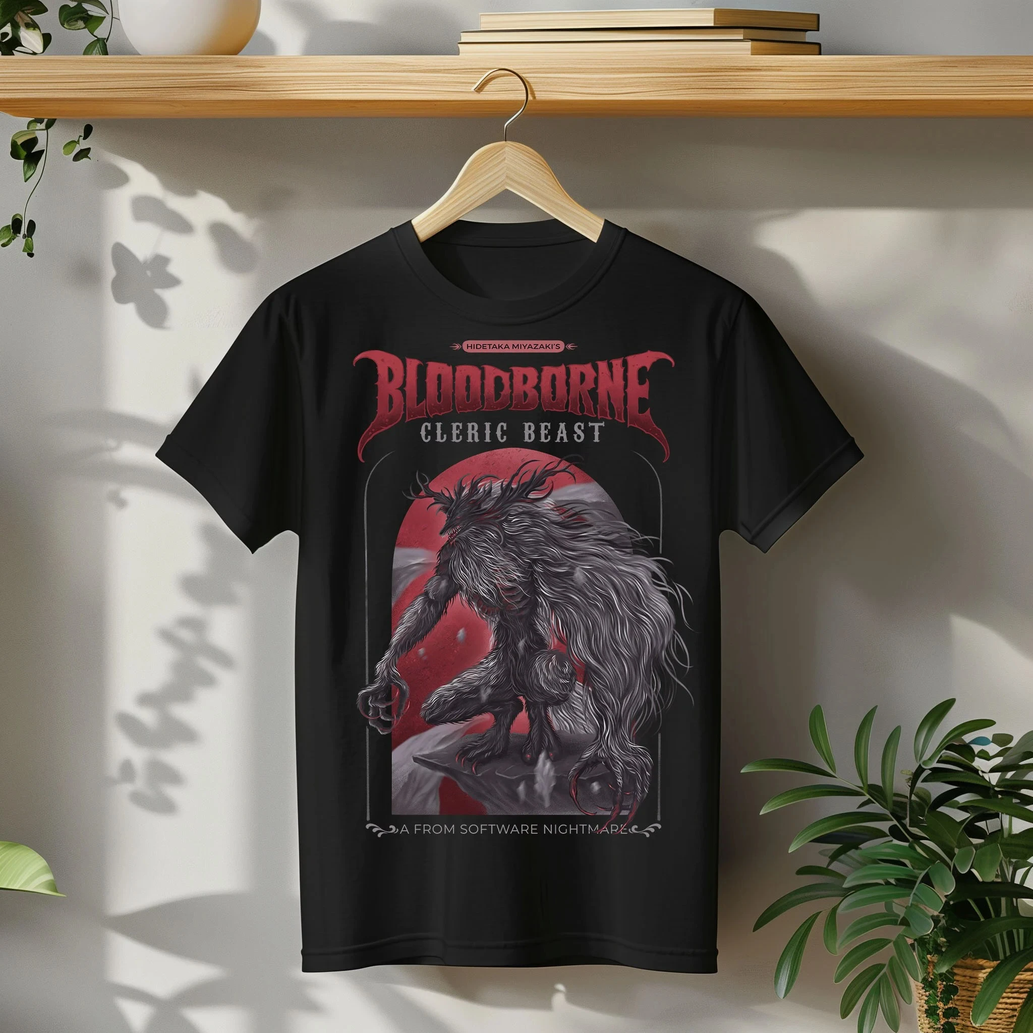 

Men's Bloodborne Cleric Beast Graphic T-shirt Cotton Oversized Streetwear Unisex Casual Versatile Casual Fashion Men's Tops