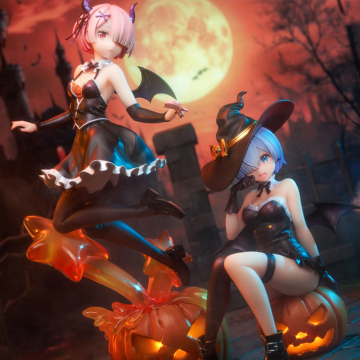 

HiPlay Animester×KDcolle Иллюзорный ночной маг (версия) Набор из 2 фигурок Re:Zero — Рам и Рем, масштаб 1/7, аниме-фигурки