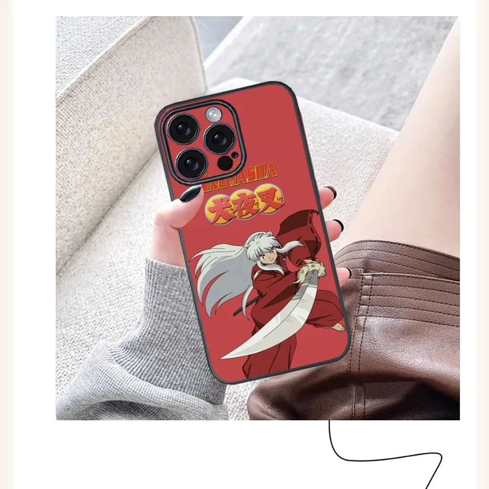 I-Inuyasha Cool Anime Phone Case For iPhone 16 15 14 13 12 11 PRO MAX PLUS Mini TPU Soft to Skin-friendly case