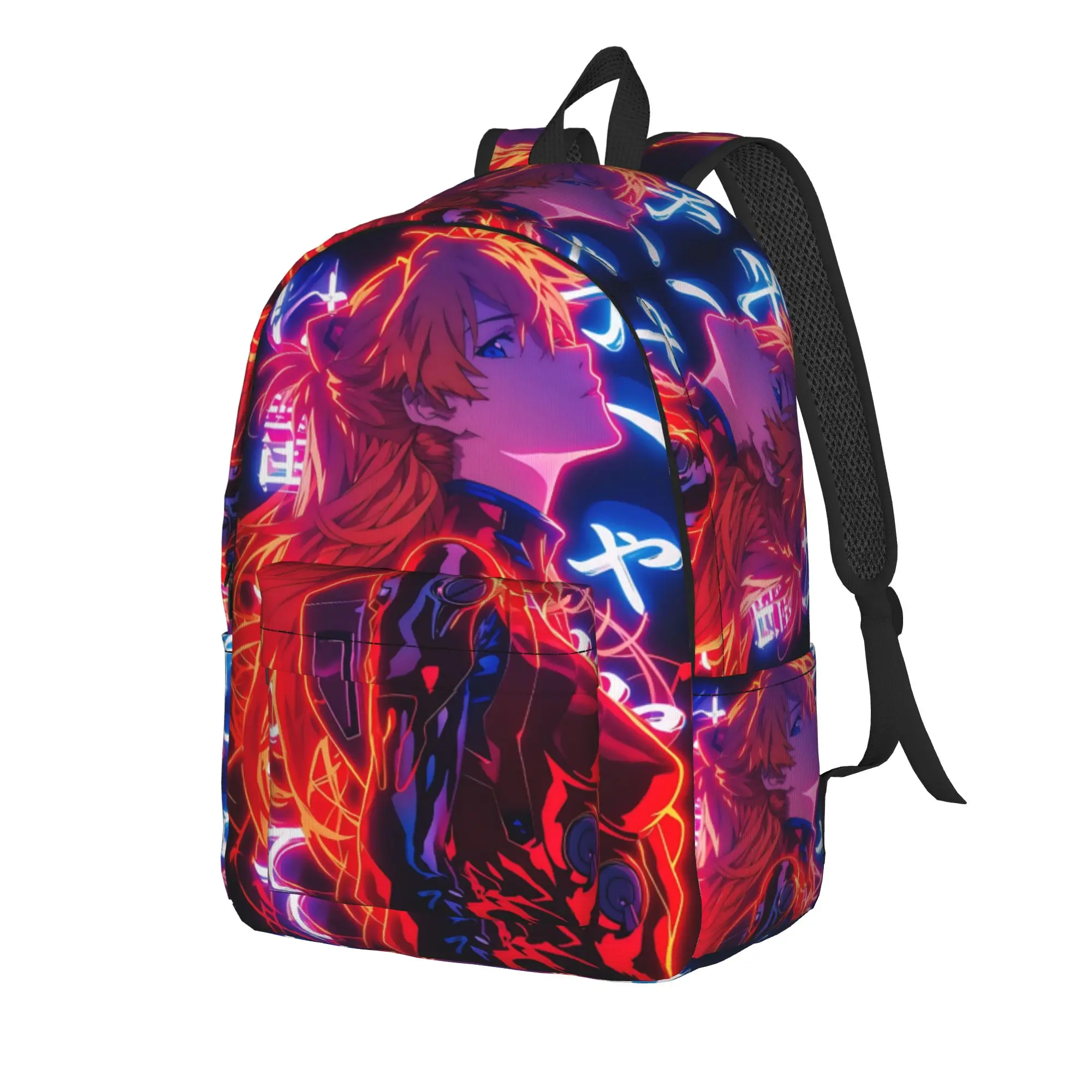 Fashion Neon Genesis Evangelion EVA Backpack Asuka Mochilas Super Quality For School Sturdy Shoulder Rucksack