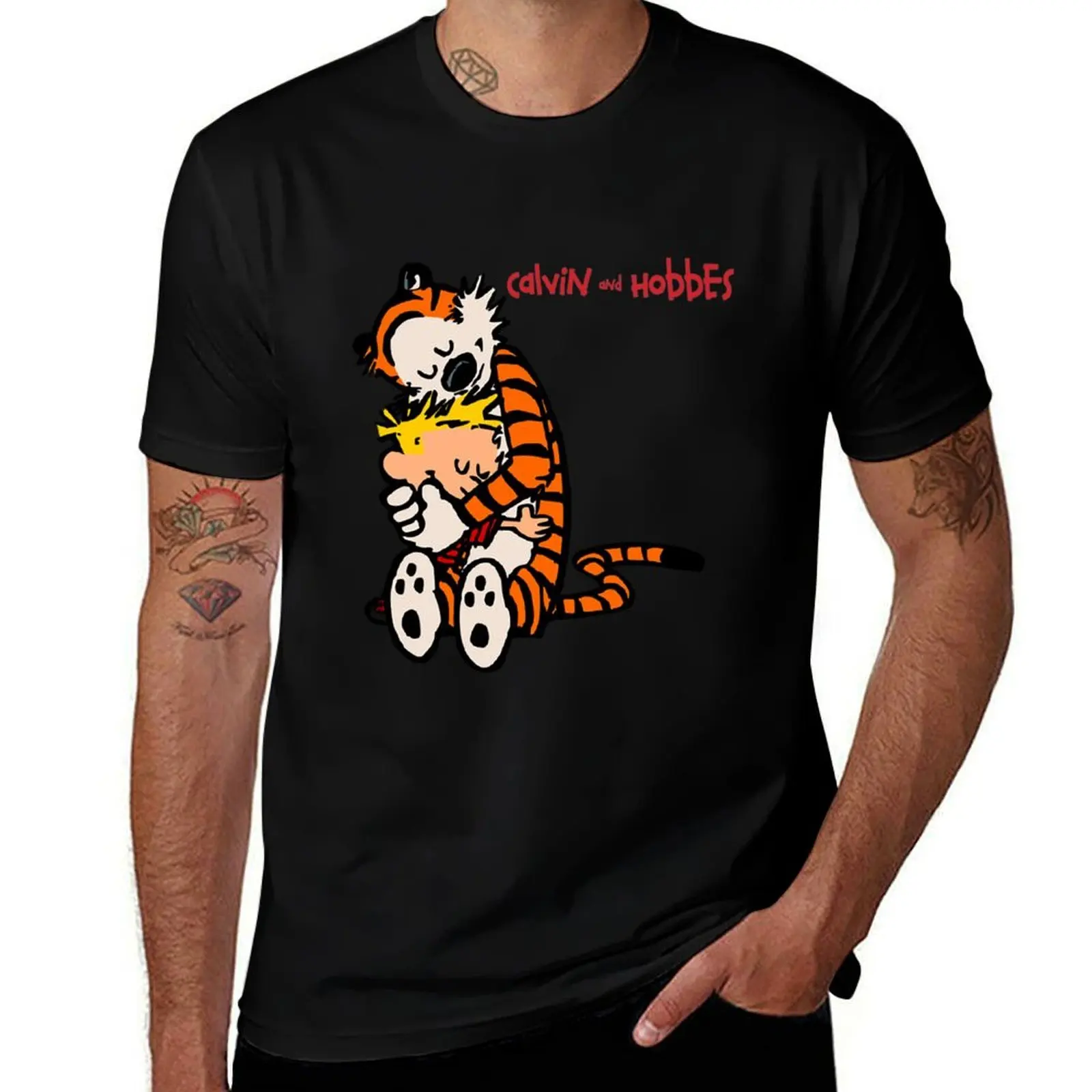 

Calvin And Hobbes T-Shirt Trendy Pattern T-Shirt for Men