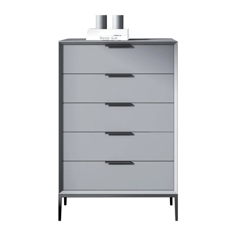 

Italian minimalist four or five chest modern light luxury living room solid wood storage cabinet Nordic bedroom bedside cabinet