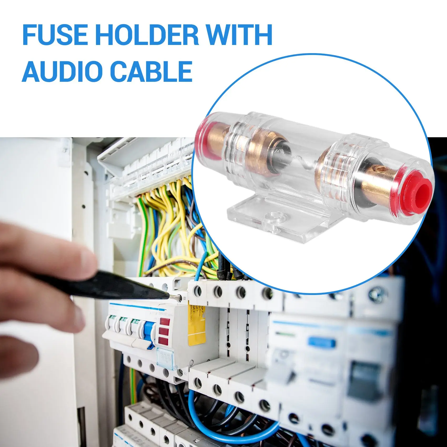 Support de fusible et câble audio pour autoradio, calibre 8, AGU, 60 A