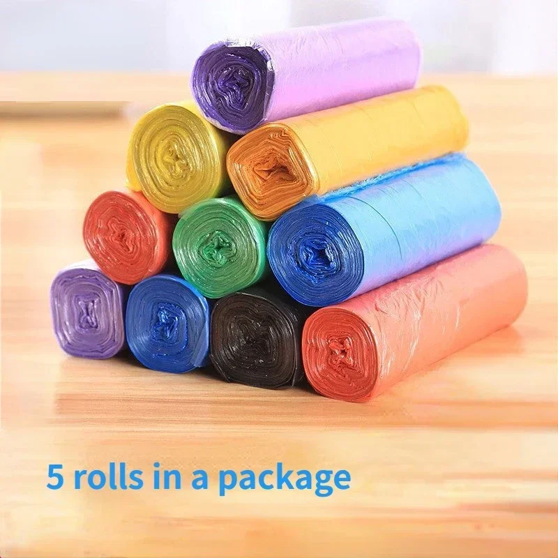 5 rolích 1 pack 100ks domácnost jednorázové brak pouch kuchyň úložný odpadkový pytle úklid zpustošit brašna plastový brašna  45*50cm