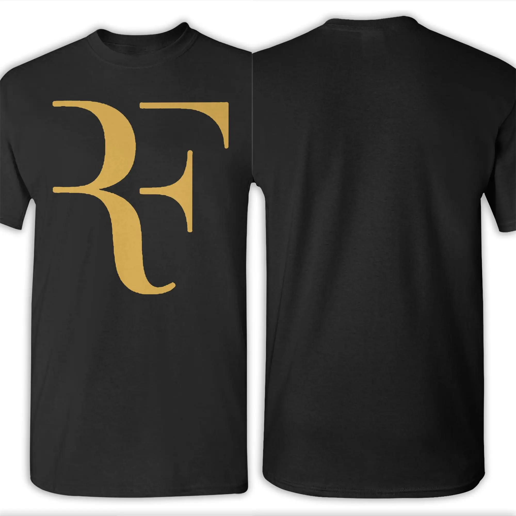 RF روجر فيدرر تي شيرت الرجال 100% القطن الجدة تي شيرت الياقة المستديرة تي شيرت ملابس قصيرة الأكمام حجم كبير