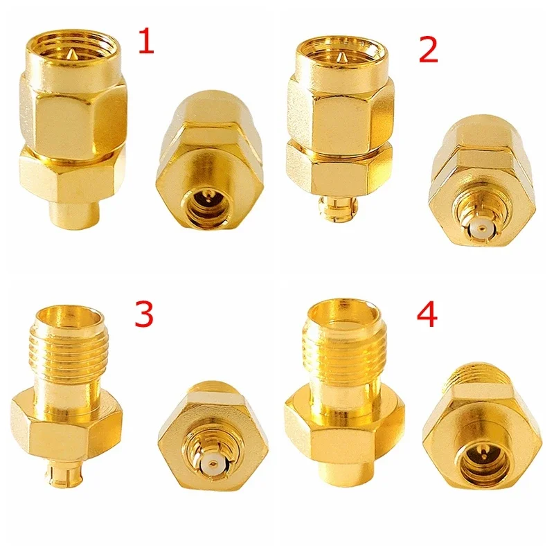 

1Pcs SMA To SMP Male Plug Female Jack Straight Connector SMP To SMA RF Coaxial New Brass Gold Plated Adapter RF