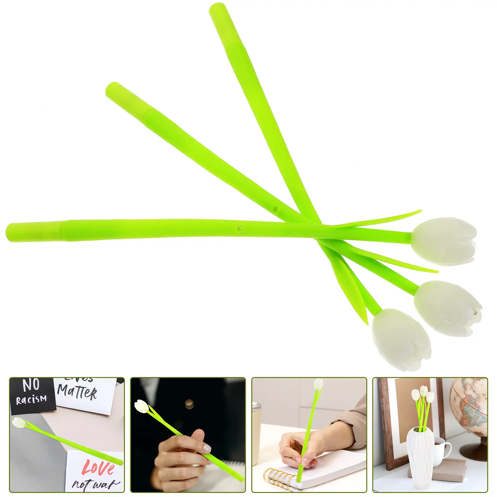 

3Pcs Succulent Gel Pens Adorable Plant Swing Writing Pens Smooth Ink Signature Office Stationery for Kids Students Gifts